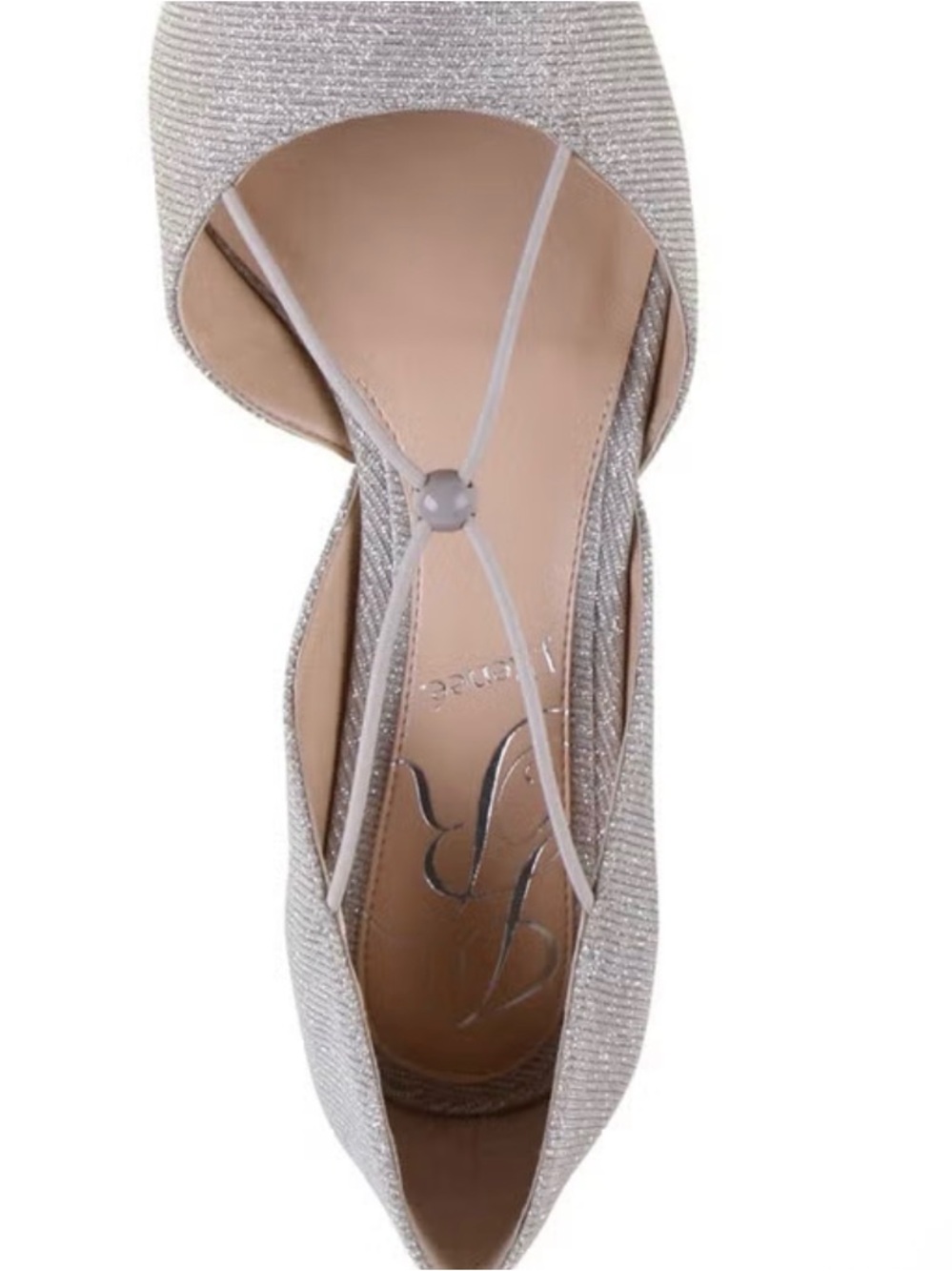 🌸 Veeva Dress Pump by J. Renee Silver Glitter 11 M